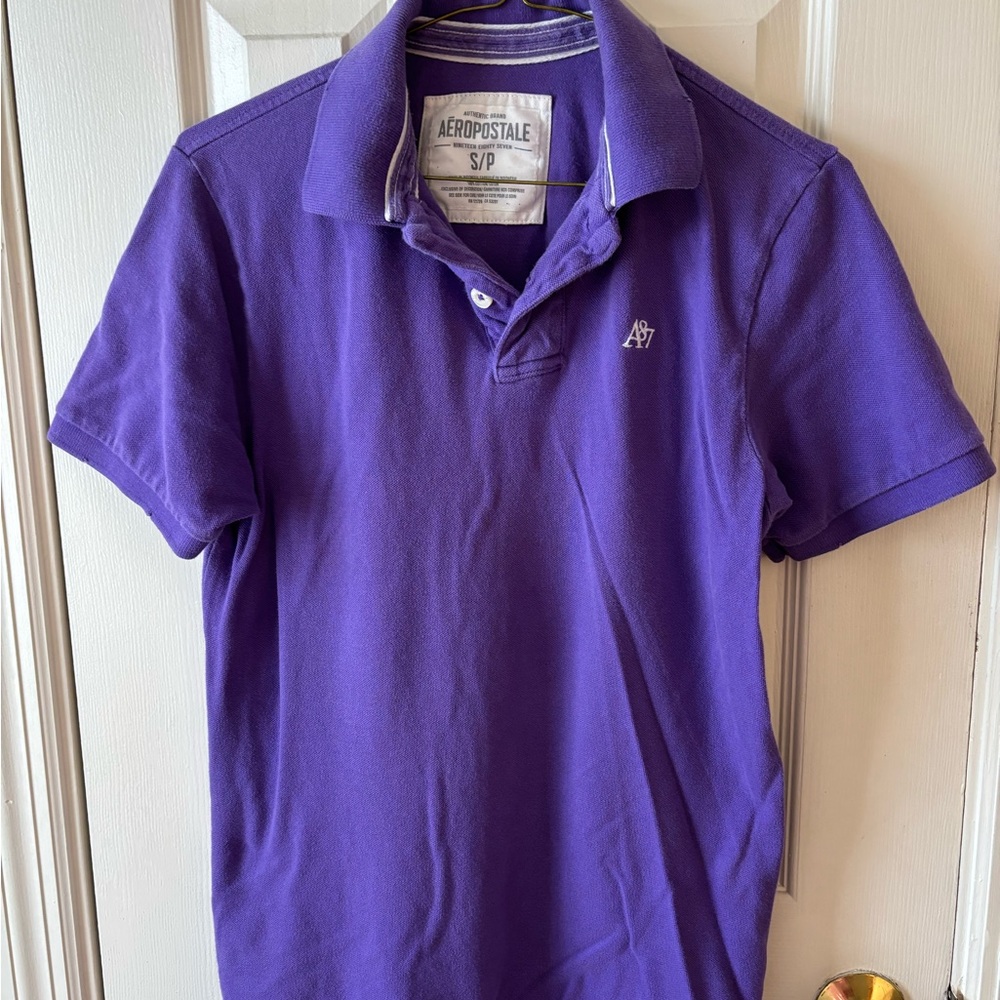Aeropostale Men's Vibrant Purple Polo